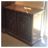 Vintage Fold Out Solid Wood Buffet