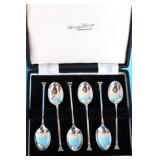 SET OF SIX STERLING SILVER TEASPOONS