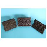 THREE WOODEN PRINTING BLOCKS