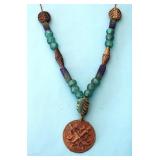 VINTAGE NECKLACE w/PENDANT & BANGLE