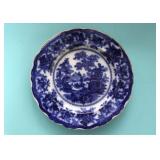FLOW BLUE IRONSTONE PLATE