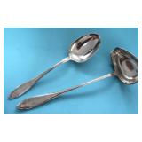 SILVER PLATED LADLE AND SPOON
