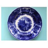 FLOW BLUE IRONSTONE PLATE