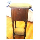 ANTIQUE WOODEN SMOKER'S STAND