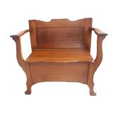 ANTIQUE WOODEN HALL BENCH