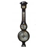 BANJO-STYLE BAROMETER with CLOCK