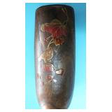 WOODEN VASE with COPPER INSERT