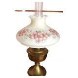 BRASS OIL LAMP with SHADE