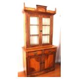 ANTIQUE FLAT-TO-WALL PINE CUPBOARD