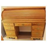 OAK ROLLTOP DESK