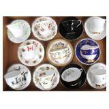 ENGLISH PORC. CUPS & SAUCERS