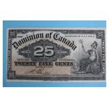 DOMINION OF CANADA 25 CENT BILL