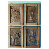 VINTAGE COPPER REPOUSSE WALL PLAQUES