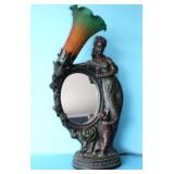 ART NOUVEAU STYLE BRONZED TULIP LAMP