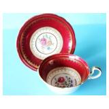 ENGLISH PORC. TEACUPS & SAUCERS