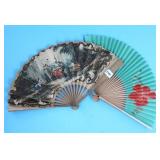 TWO VINTAGE PROMOTIONAL FANS