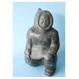 INUIT SOAPSTONE CARVING of a MAN KNEELING