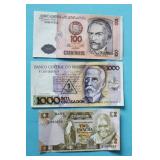 THREE BANK NOTES