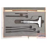 Mitutoyo .001" Depth Micrometer in Case.