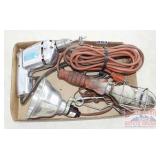 Drop Light, Work Light & 3/8" Drill.