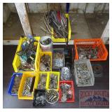 Parts Bins W/ Nuts, Bolts, Wire & More.