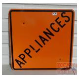 "Appliances" Metal Sign.  24"X24".