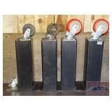 4 Heavy Duty Steel Legs W/ Castors.
