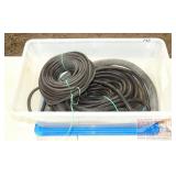 Assorted Flexible Plastic Conduit in Storage Tub.