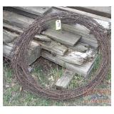 28" Roll of Barbed Wire.