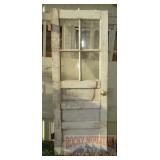 Vintage 30" Door W/ 4 Glass Panes.
