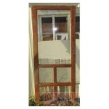 Neat Vintage 32" Screen Door, Missing Some Screen