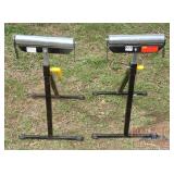 2 Work Force Adjustable Material Stands.