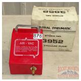 Central Pneumatic 3952 Air Vacuum Pump.