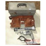 Tool Box, Tool Belt, 1/2" Drill & Work Light.