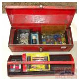 Tool Box W/ Electrical Supplies & More.