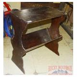 Vintage Side Table W/ Book Rack.
