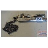 Vice Grips Locking Chain Clamp Pliers.