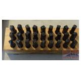 3/16" Letter Stamp Set in Wood Case.