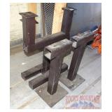 Heavy Steel Brackets.