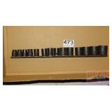 14 Snap-On 3/8" Metric Sockets.