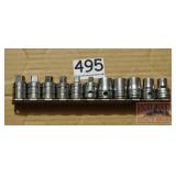 11 Snap-On 3/8" Drive SAE Sockets.