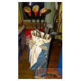 Vintage Golf Club Set W/ Bag.