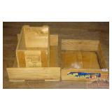 Wooden Fruit Crate & 2 Boxes.