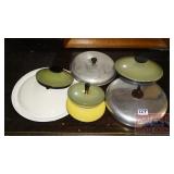 Enamel & Other Vintage Pan Lids.