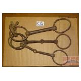 3 Vintage Snaffle Bits.