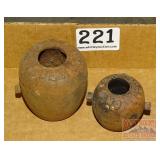 2 Vintage Steer Horn Weights.