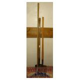 Square & Spade Shovels & Rake.