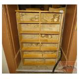 Vintage Wooden Divided Shelf.