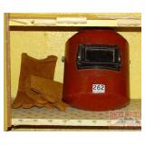 Welding Helmet & Gloves.