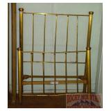 Vintage Twin Size Brass Bed W/ Rails.